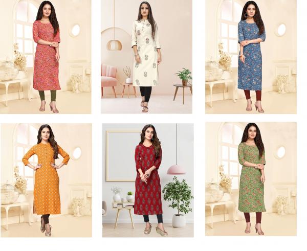 Trendy Printed 101 Casual Wear Jaipuri Printed Kurti Collection